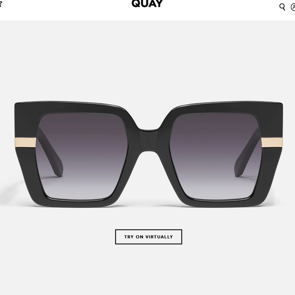 NEW! Quay Notorious black and gold sunglasses